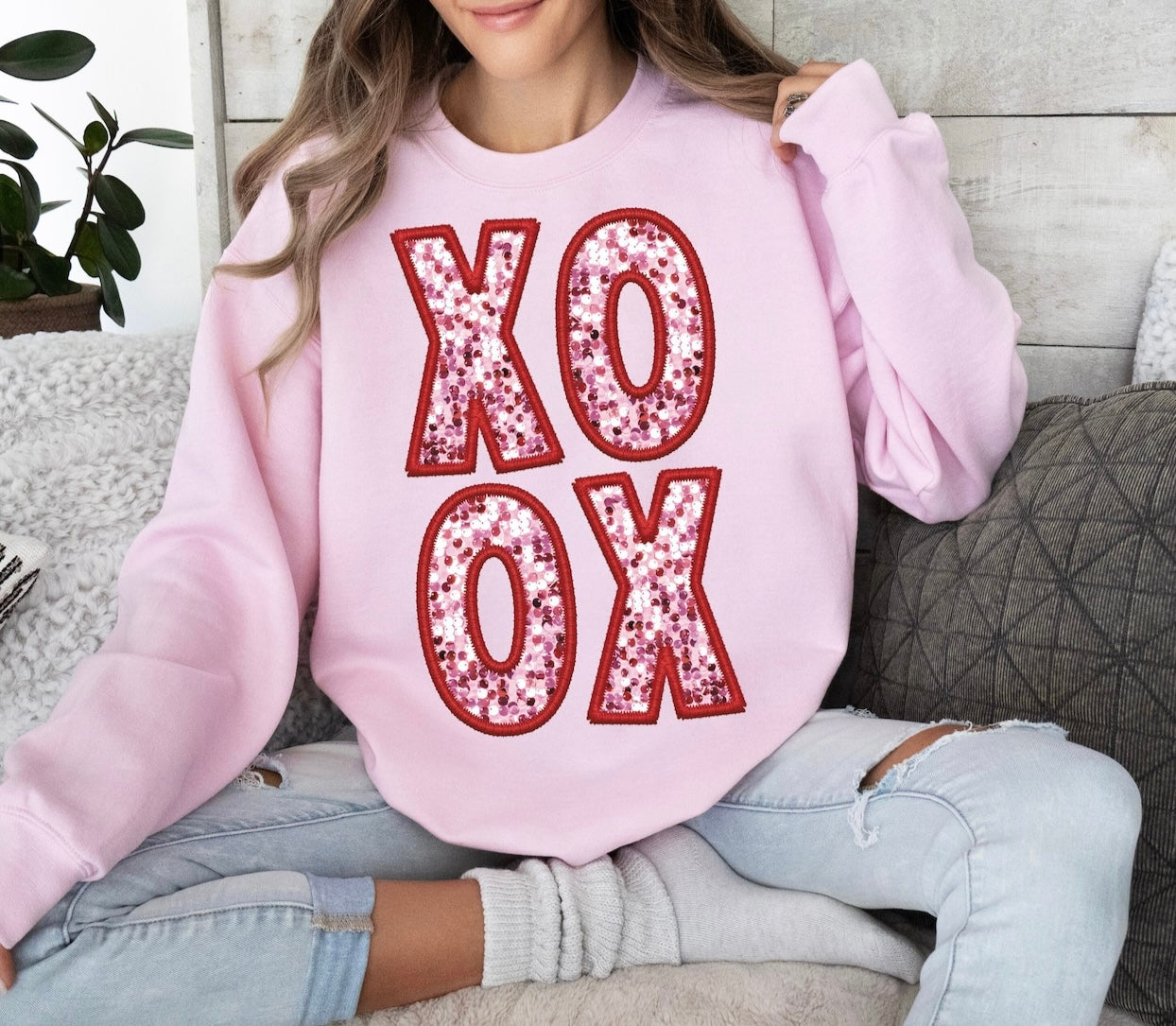 Red & Pink XOXO – White Lily Texas Transfers